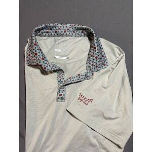 Swannies Mens XXL Sandia Golf Club Performance Polo Shirt Gray Geometric Collar